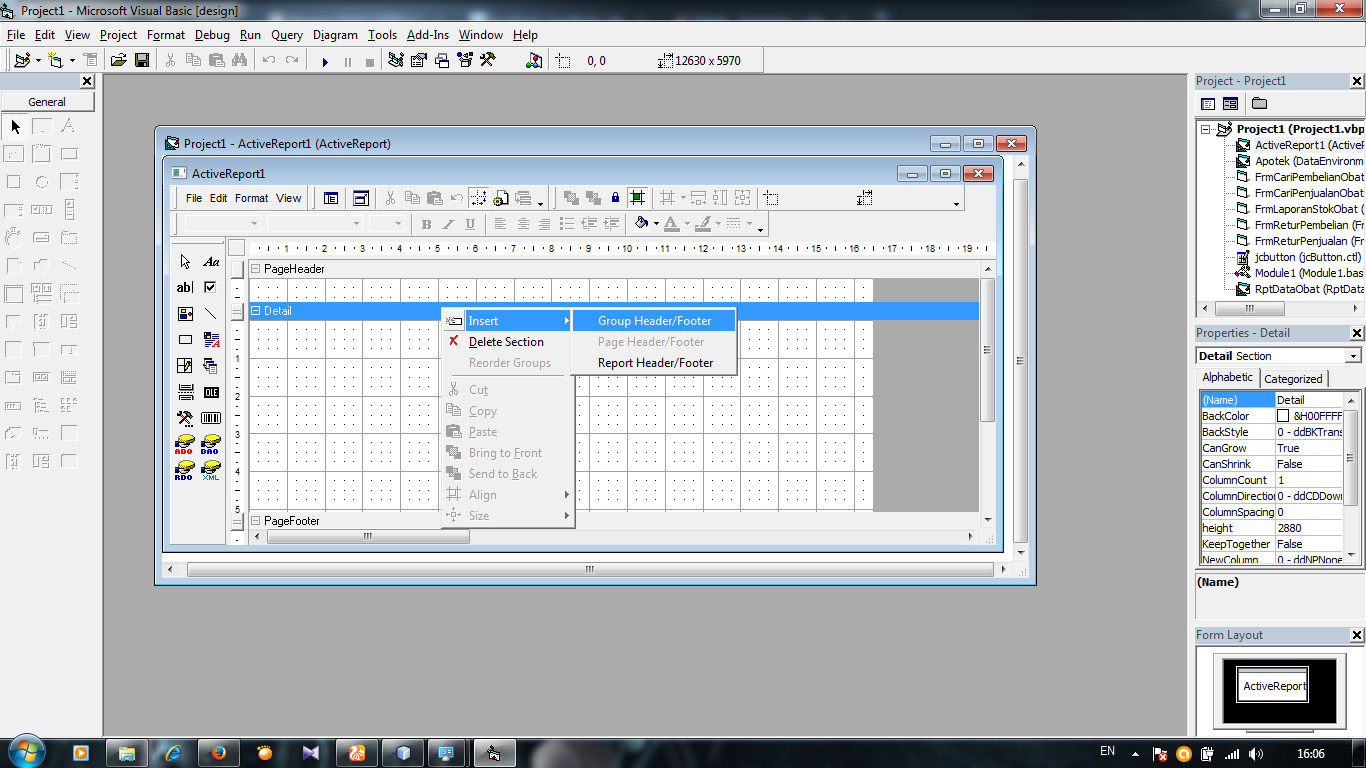 Membuat Laporan Dengan Active Report Vb6 Rajacoding Id