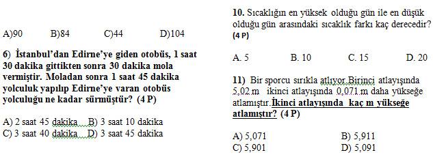 5. Sınıf Matematik 2. Dönem 1. Yazılı Soruları - Ödevvar,oguz hoca