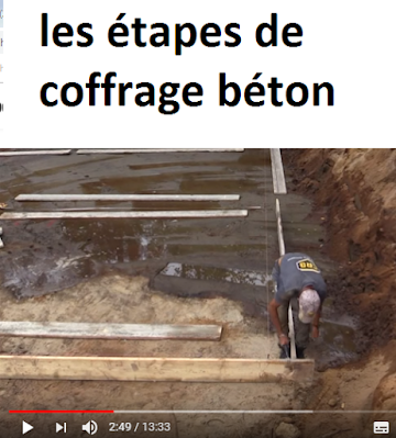 Le coffrage de béton étape par étape détaillés en vidéo.