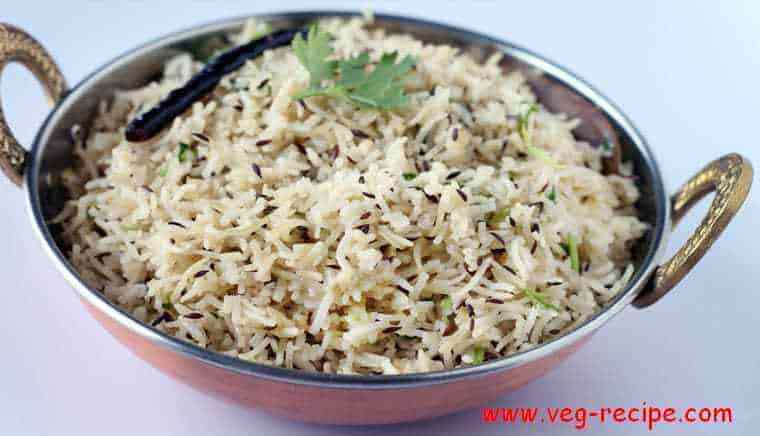 Rice Recipes | Main Course Jeera Rice In Pan | Jeera Rice in Pressure Cooker Recipe