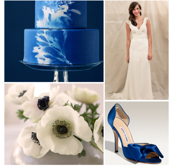 This color scheme of royal blue and cream is simple but striking