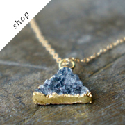 Druzy Triangle Necklace by Le Faire on Etsy