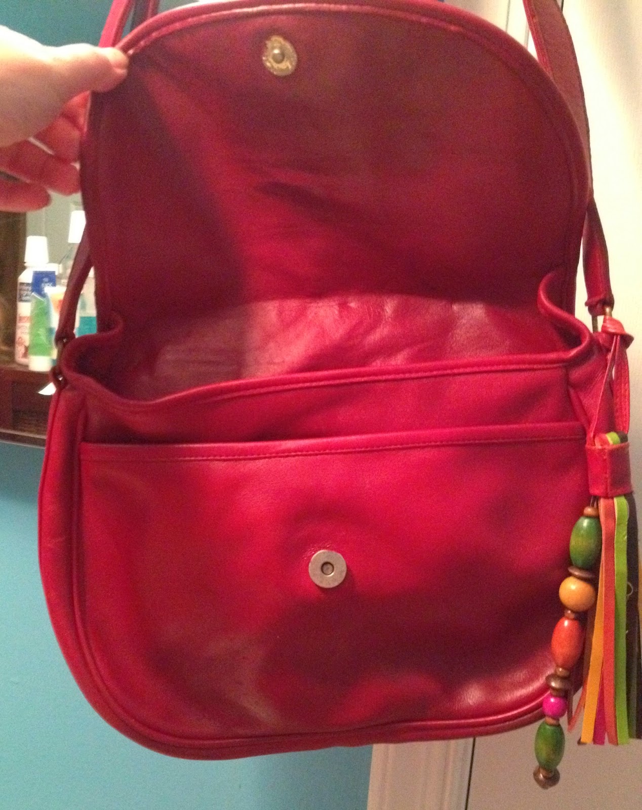 Vintage Red Coach Crossbody Bag Rescued from Goodwill and Revived with ...