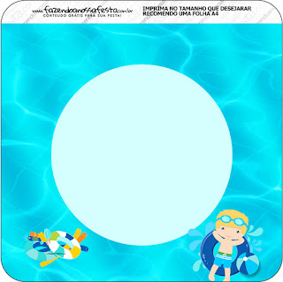 Fiesta en la Piscina para Niño Rubio: Etiquetas para Candy Bar para Imprimir Gratis. Etiquetas de Fiesta en la Piscina para Niño Rubio para imprimir gratis.