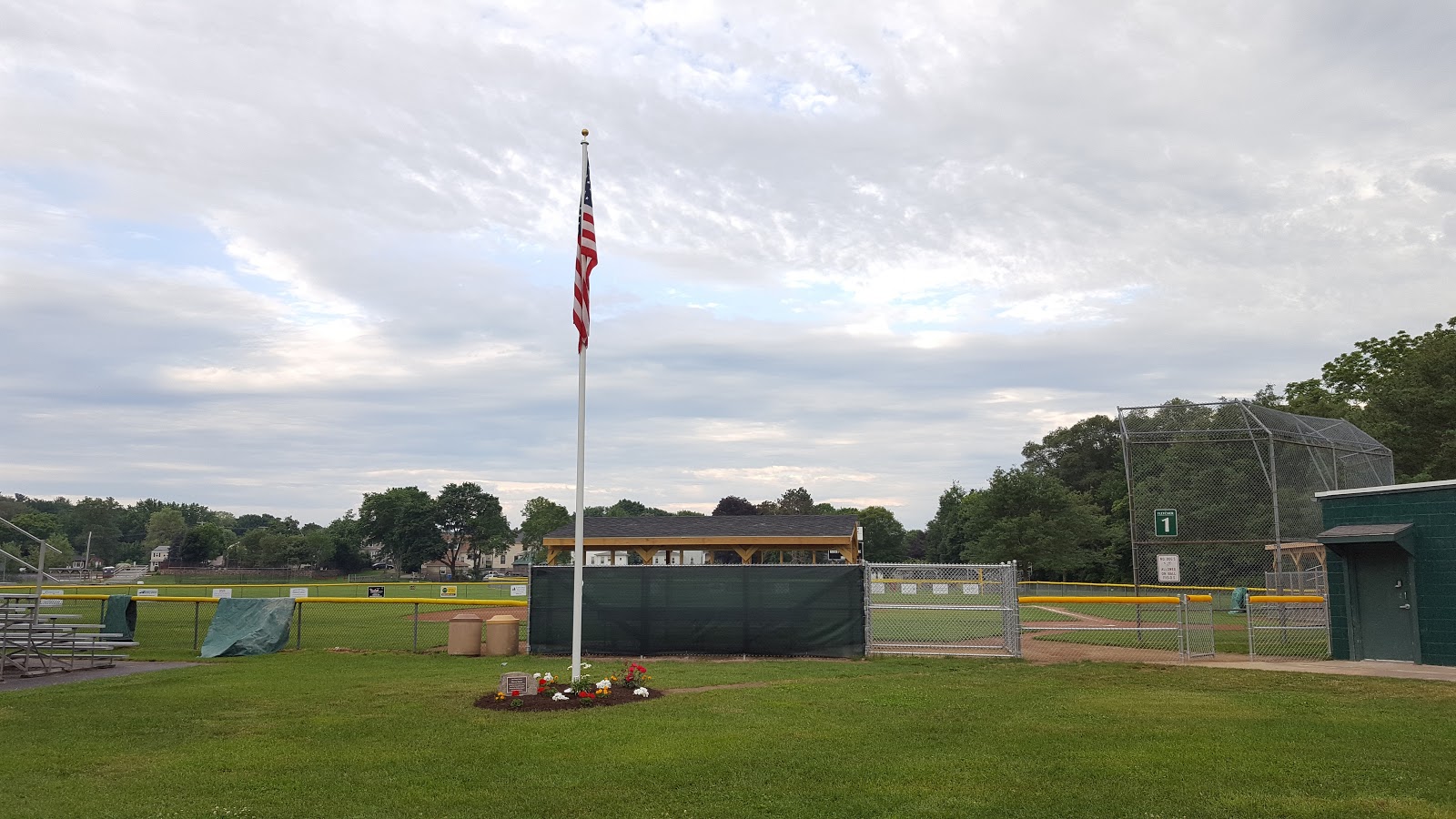 Franklin Matters Fletcher Field flag pole honors Harvey Nasuti