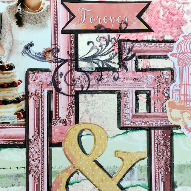 mixed media layout by Solange Marques featuring BoBunny Sunshine Bliss collection