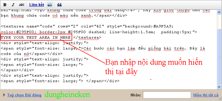 KHUNG CHỨA CODE CÓ MÀU NỀN ĐEN | dunghennessy