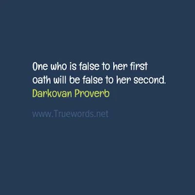 One who is false to her first oath will be false to her second