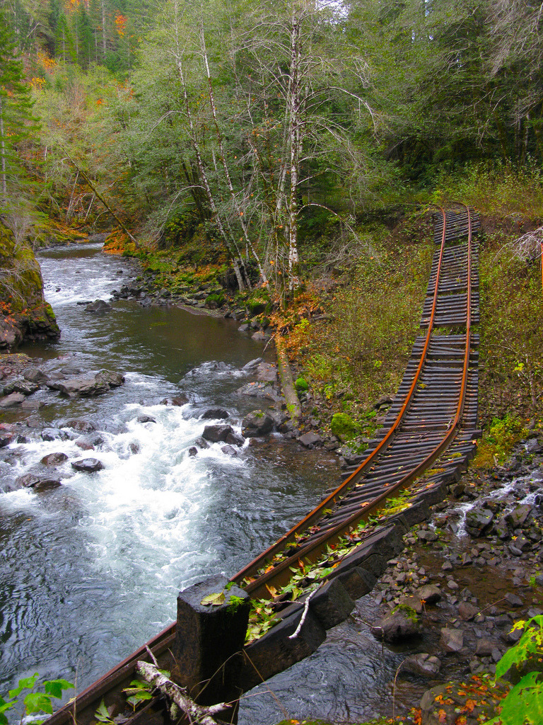 The Abandoned Tillamook Railroad Crossing Salmonberry River In Oregon Usa