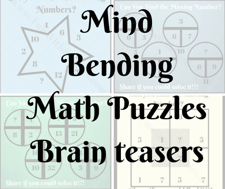 Mind Bending Math Puzzles Brain Teasers For Adults