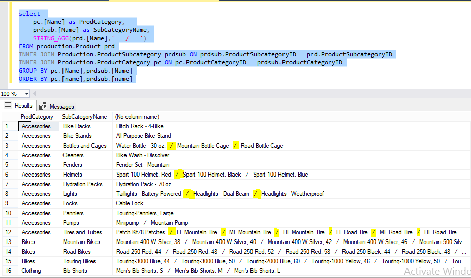Jitendra Mhaskar (SQL DBA) New String Function CONCAT_WS & STRING_AGG
