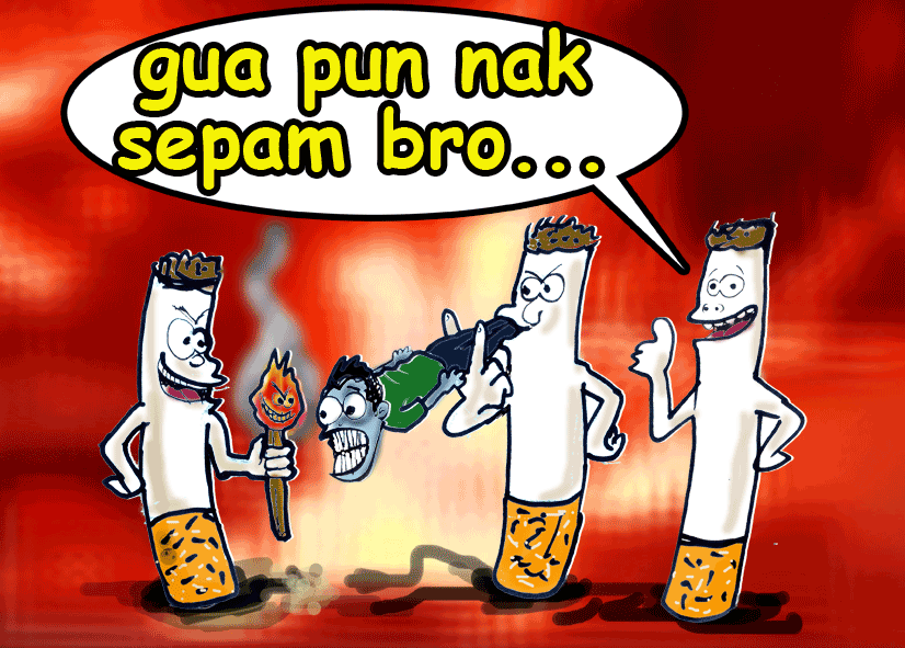 Ide 24 Gambar Lucu Bahaya Merokok Motif Minimalis, Gambar Lucu
