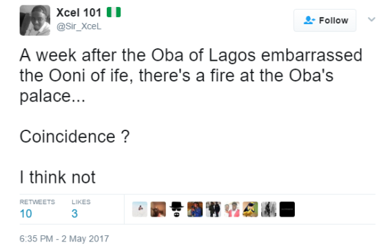 Video: Fire outbreak at Oba of Lagos' palace and Nigerian’s react