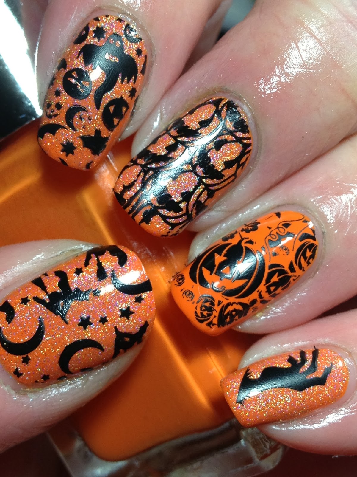 Canadian Nail Fanatic: Creating Orange Holo Out of Necessity!