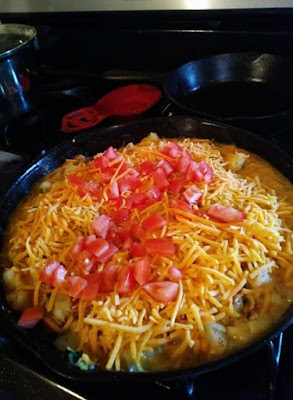 Spanish Omelet, ready for the oven
