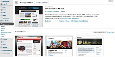 WordPress Theme Section