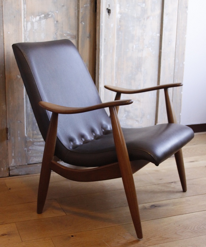 daspasdesign: 2 Deense retro/vintage fauteuils met bruin