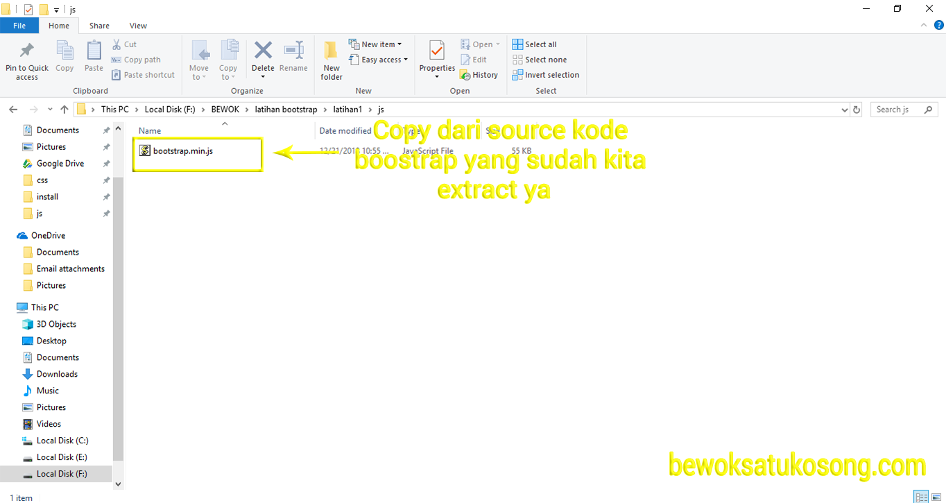 Cara Install Bootstrap 4 Part 1 Bewok Programming