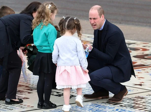 Kate Middleton wore Michael Kors dress, Sportsmax coat, Kiki McDonough earrings