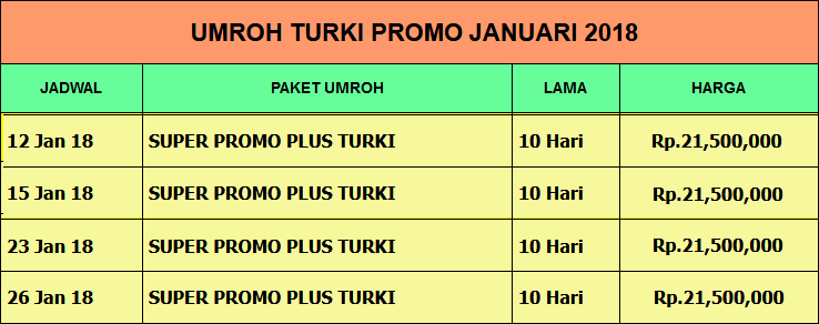 Jadwal Paket Umroh Plus Turki Jn