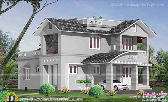 Double storied mixed roof home Double storied mixed roof home