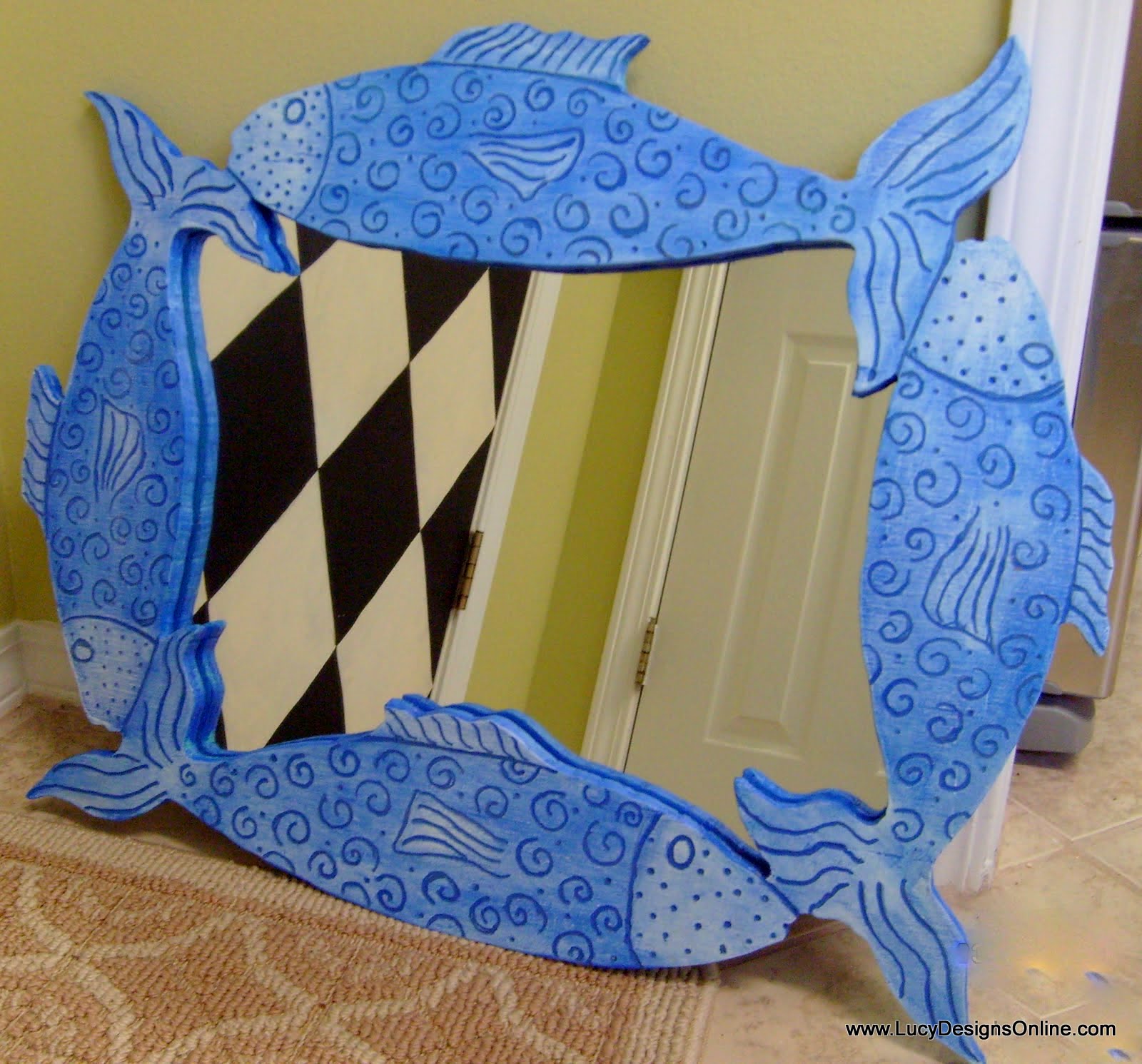 Handmade Mirrors, Fish Mirrors, Furniture Shaped Mirrors, Textured