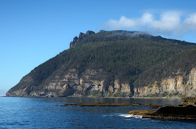 Bishop and Clerk from the shore below the Fossil Cliffs - 28th April 2011