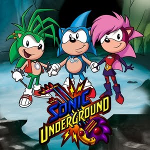 Los tres protagonistas de Sonic Underground Los tres protagonistas de Sonic Underground