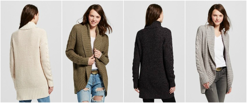Mossimo Long Sleeve Shaker Cocoon Cardigan for only $18 (reg $30)