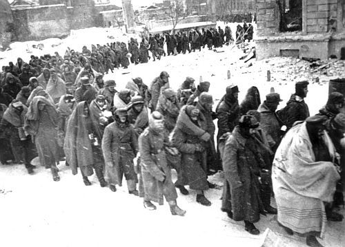 German soldiers surrender at Stalingrad in February 1943