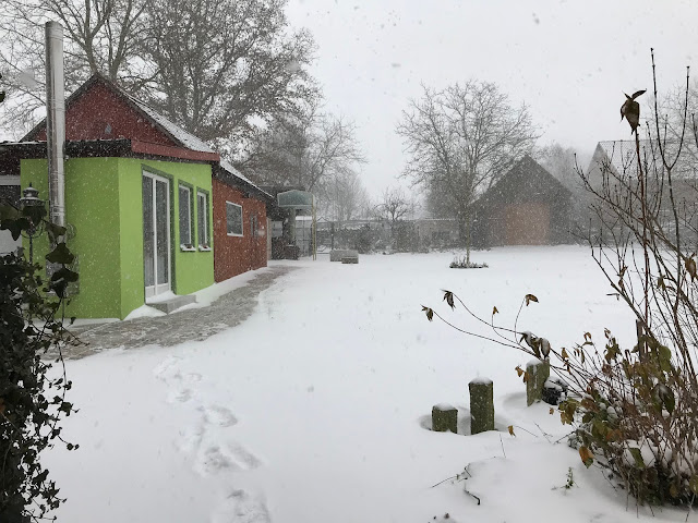 Schneegestöber im Landgarten Schneegestöber im Landgarten