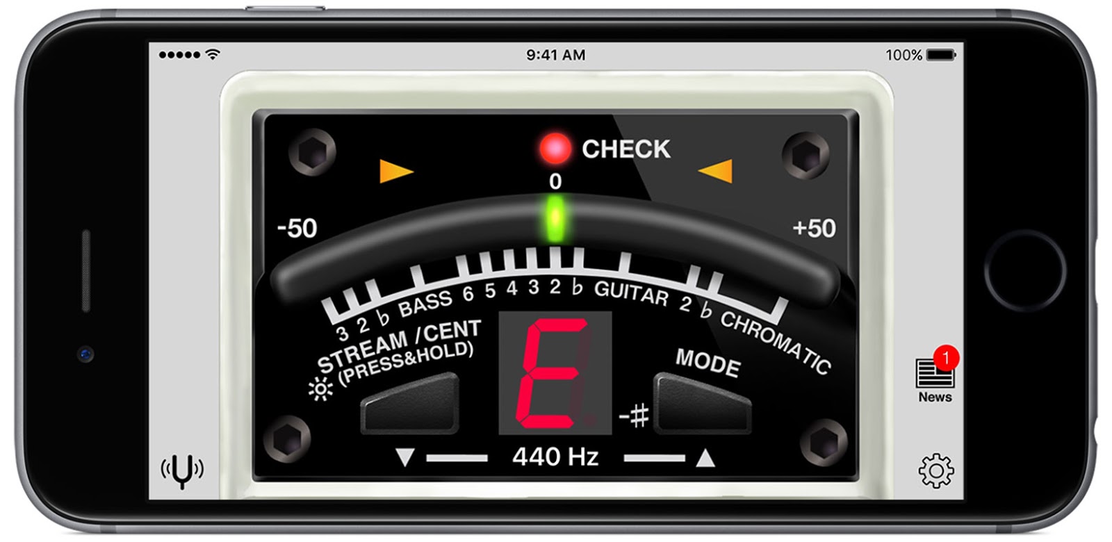 Gear Otaku BOSS がTU3 を模した無料のチューナーアプリBOSS Tuner 提供開始、iOS / Android 対応