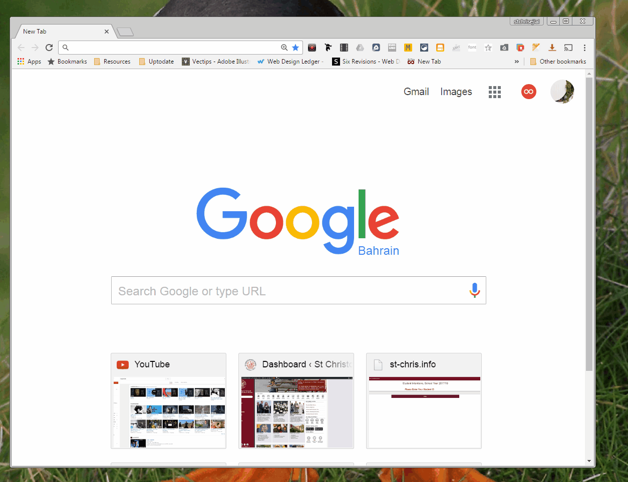google chrome homepage icons