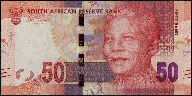 South Africa Currency 50 Rand banknote 2012 President Nelson Mandela