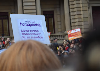 I hate the word homophobia. It's not a phobia. You are not scared. You are an arsehole.