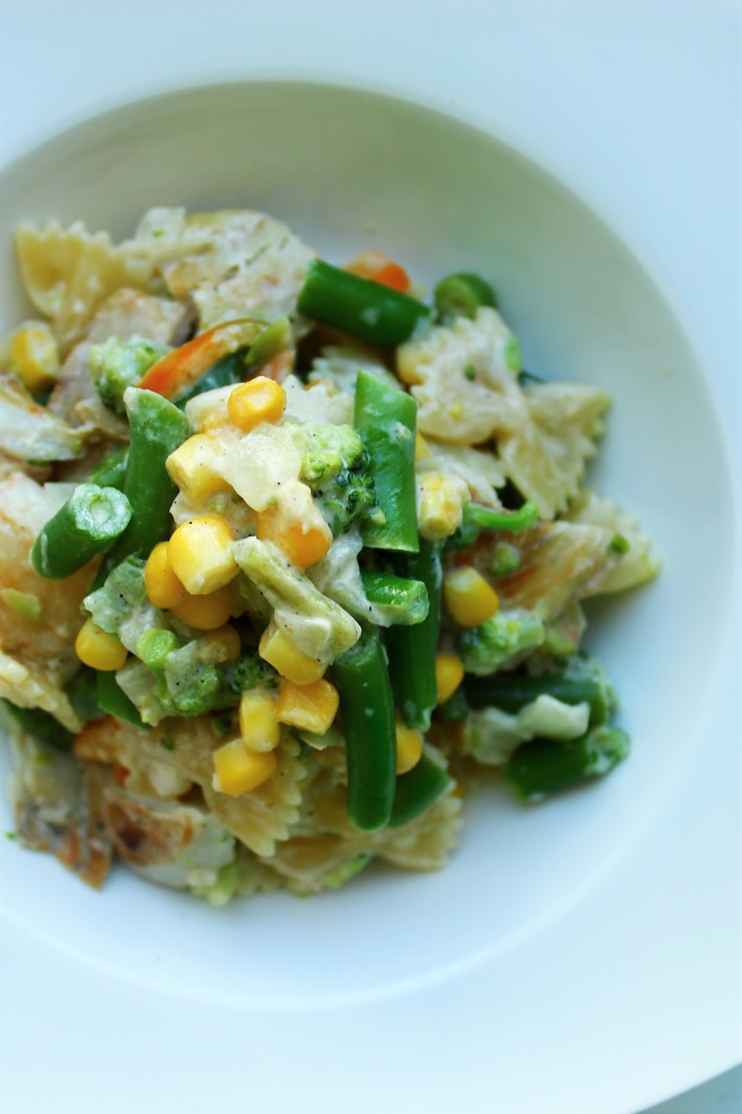 Makaron z dorszem w sosie musztardowośmietanowym