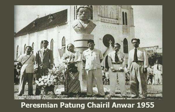 Peresmian Patung Chairil Anwar Di Kota Malang