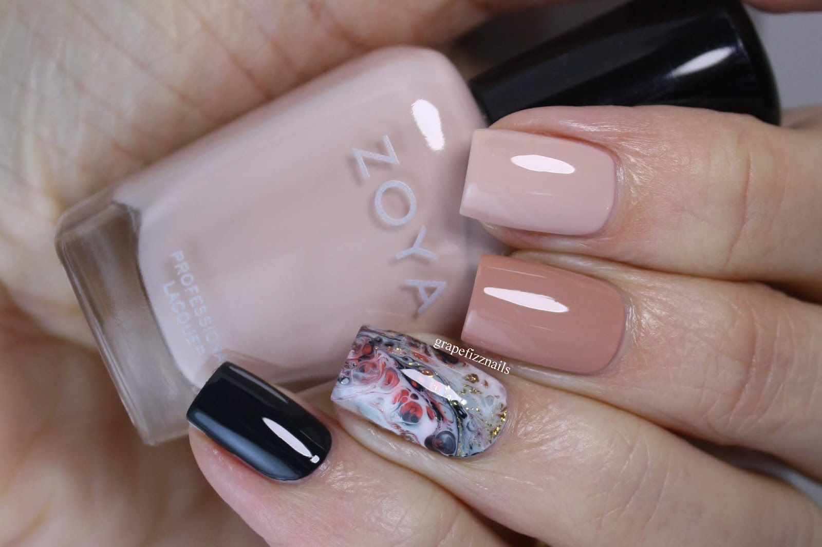 winter neutral nails