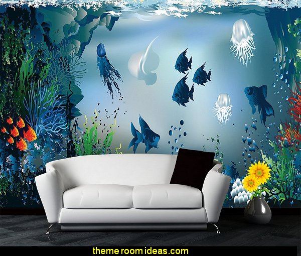 Underwater Wall Mural decorating theme bedrooms - maries manor: underwater bedroom ideas Underwater Wall Mural decorating theme bedrooms - maries manor: underwater bedroom ideas
