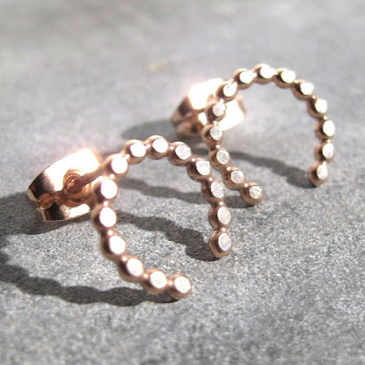 Boucles d'oreillesCircle vermeil rose