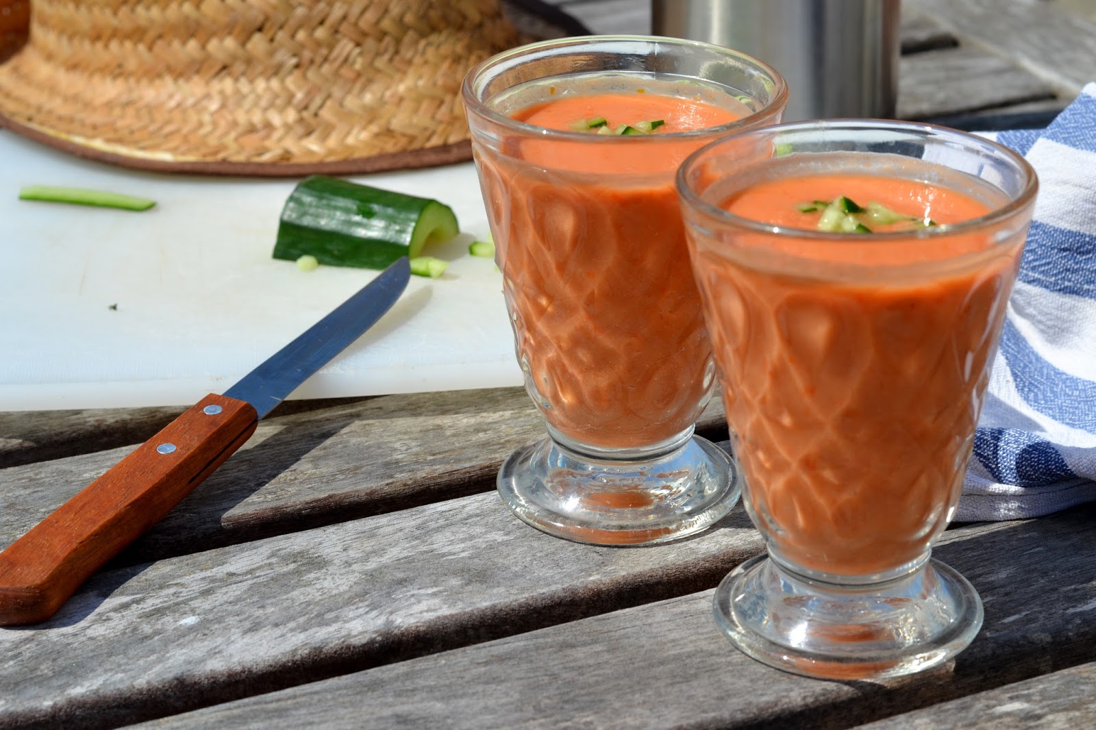 Piccolo tomato and watermelon gazpacho