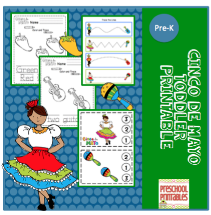 Cinco de Mayo Toddler Printable ~ Preschool Printables