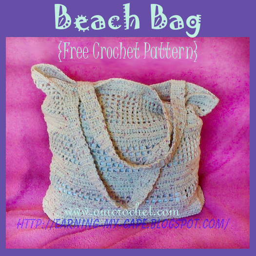 ... Free Crochet Pattern, Crochet Bag, Crochet Market Bag, Crochet Beach