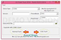 LG flash tool normal flash / CSE flash