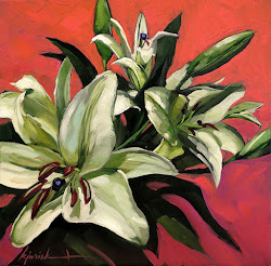 easter lilies painting