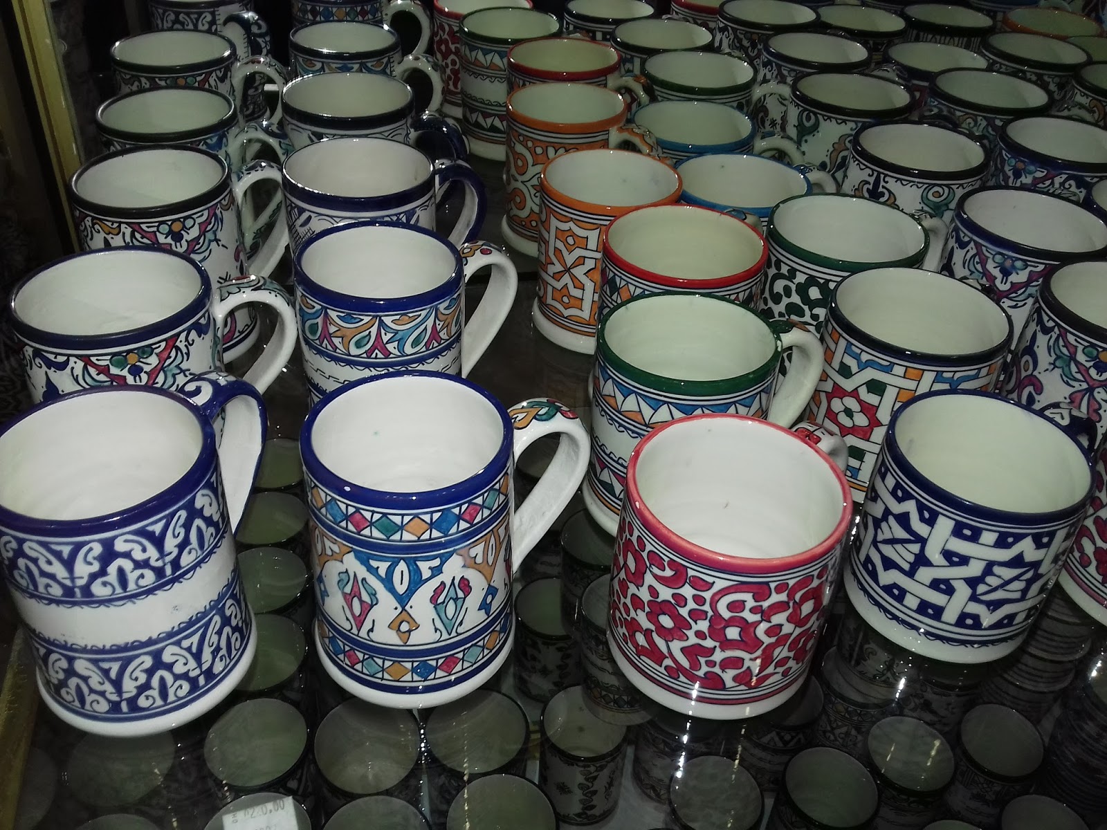 Traditional Cups Cooperative Artistic Pottery And Zellige Of Fes