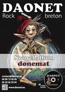 Flyer d'annonce du nouvel album de Daonet - Donemat - lutin musicien Brucéro