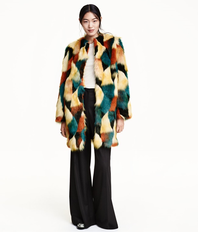 H&M 2015, Colorful Faux Fur Coat, €99.00 H&M 2015 Winter Colorful Faux Fur Coat