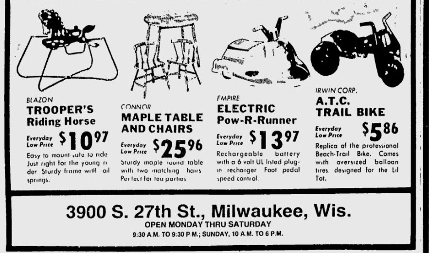 Vintage Toys and Pastimes 1972 Toys R Us Children's Bargain Town