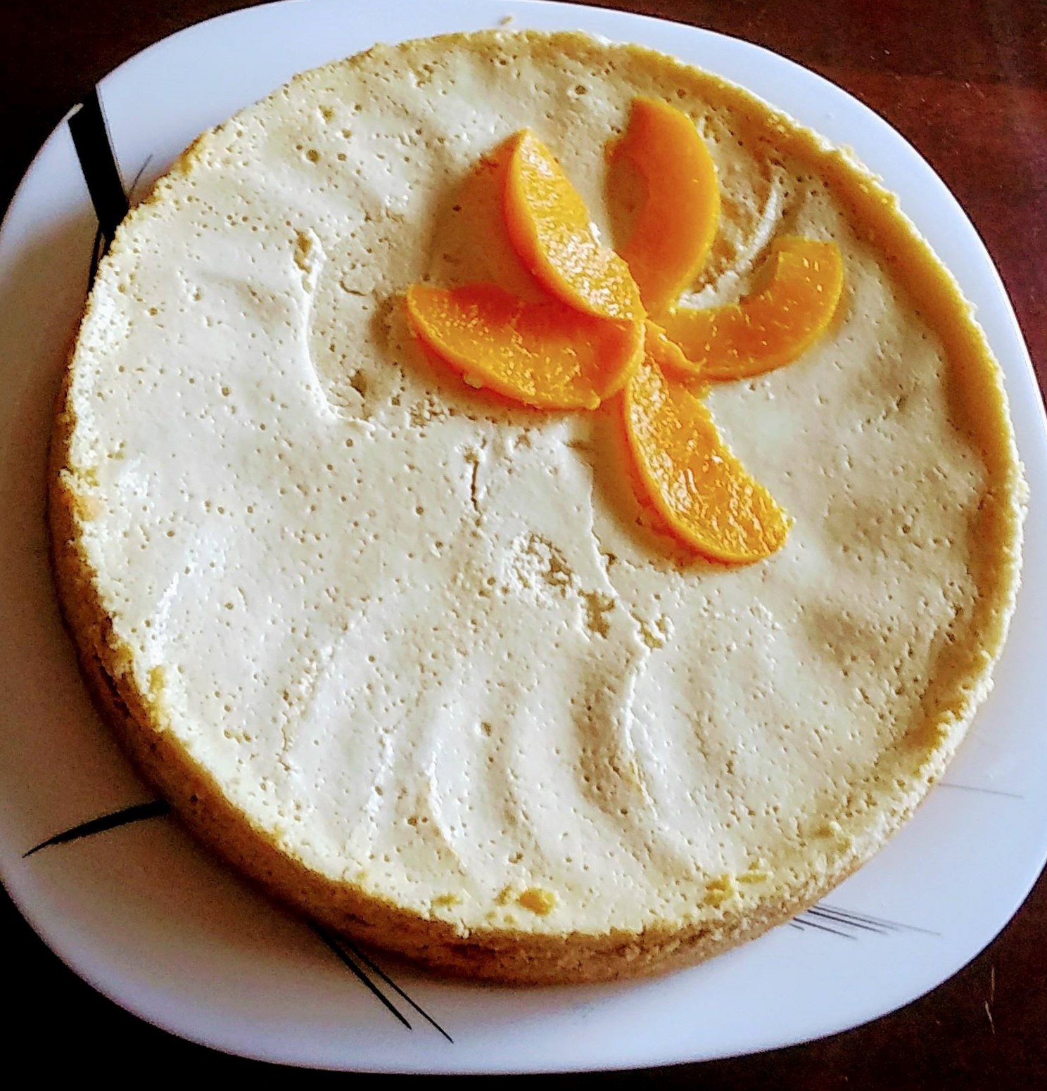 Niloufer's Kitchen Peach and Ricotta Cheesecake